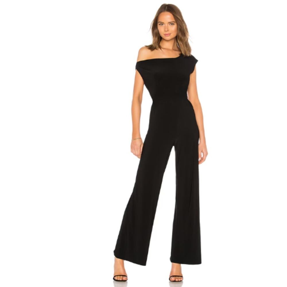 Norma Kamali Drop Shoulder Jumpsuit in Black – NWT Size Small